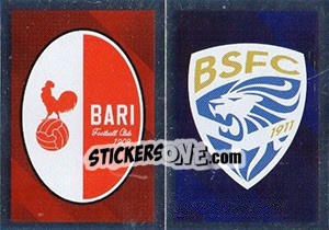Sticker Scudetto Bari - Scudetto Brescia - Calciatori 2017-2018 n. 580 - Panini