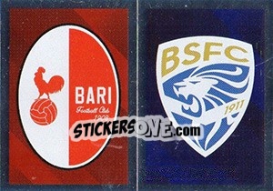 Cromo Scudetto Bari - Scudetto Brescia - Calciatori 2017-2018 - Panini