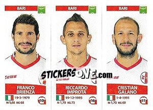 Cromo Franco Brienza / Riccardo Improta / Cristian Galano - Calciatori 2017-2018 - Panini