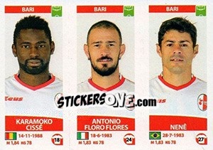 Sticker Karamoko Cissé / Antonio Floro Flores / Nenê - Calciatori 2017-2018 n. 587 - Panini