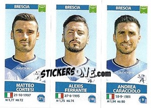 Sticker Matteo Cortesi / Alexis Ferrante / Andrea Caracciolo - Calciatori 2017-2018 n. 594 - Panini
