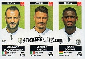 Sticker Gennaro Scognamiglio / Michele Rigione / Isaac Donkor - Calciatori 2017-2018 n. 606 - Panini