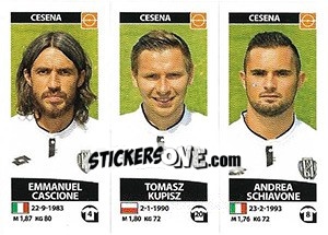 Sticker Emmanuel Cascione / Tomasz Kupisz / Andrea Schiavone - Calciatori 2017-2018 - Panini