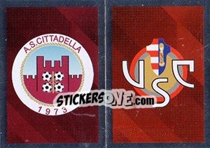 Figurina Scudetto Cittadella - Scudetto Cremonese - Calciatori 2017-2018 - Panini