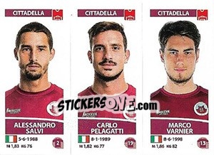 Cromo Alessandro Salvi / Carlo Pelagatti / Marco Varnier - Calciatori 2017-2018 - Panini