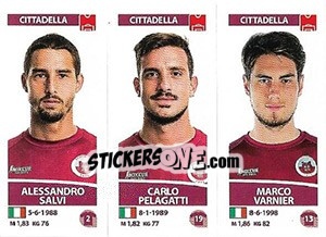 Sticker Alessandro Salvi / Carlo Pelagatti / Marco Varnier - Calciatori 2017-2018 n. 613 - Panini