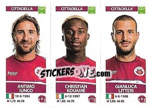 Cromo Antimo Iunco / Christian Kouamé / Gianluca Litteri - Calciatori 2017-2018 - Panini