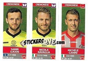 Sticker Samir Ujkani / Nicola Ravaglia / Michele Canini - Calciatori 2017-2018 n. 619 - Panini