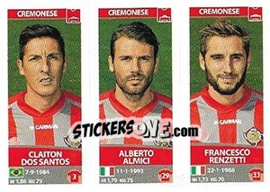 Sticker Claiton Dos Santos / Alberto Almici / Francesco Renzetti - Calciatori 2017-2018 n. 620 - Panini
