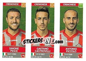 Sticker Simone Pesce / Gaetano Castrovilli / Antonio Piccolo - Calciatori 2017-2018 n. 623 - Panini