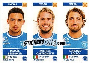 Sticker Ismaël Bennacer / Michele Castagnetti / Lorenzo Lollo - Calciatori 2017-2018 - Panini