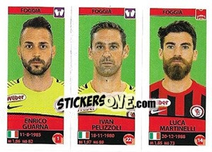 Sticker Enrico Guarna / Ivan Pelizzoli / Luca Martinelli - Calciatori 2017-2018 n. 634 - Panini