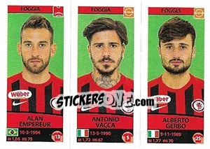 Sticker Alan Empereur / Antonio Vacca / Alberto Gerbo - Calciatori 2017-2018 n. 636 - Panini