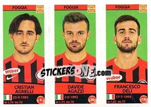 Sticker Cristian Agnelli / Davide Agazzi / Francesco Deli - Calciatori 2017-2018 n. 637 - Panini