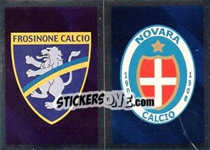 Sticker Scudetto Frosinone - Scudetto Novara - Calciatori 2017-2018 n. 640 - Panini