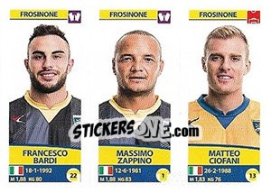Sticker Francesco Bardi / Massimo Zappino / Matteo Ciofani - Calciatori 2017-2018 n. 642 - Panini