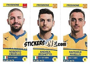 Sticker Roberto Crivello / Andrea Beghetto / Raffaele Maiello - Calciatori 2017-2018 - Panini