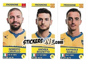 Sticker Roberto Crivello / Andrea Beghetto / Raffaele Maiello - Calciatori 2017-2018 n. 644 - Panini