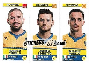 Cromo Roberto Crivello / Andrea Beghetto / Raffaele Maiello - Calciatori 2017-2018 - Panini