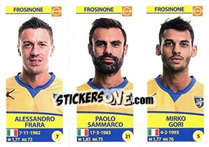 Sticker Alessandro Frara / Paolo Sammarco / Mirko Gori - Calciatori 2017-2018 n. 645 - Panini