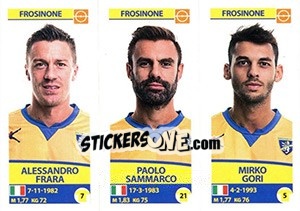 Cromo Alessandro Frara / Paolo Sammarco / Mirko Gori - Calciatori 2017-2018 - Panini