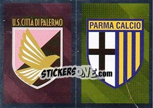 Figurina Scudetto Palermo - Scudetto Parma - Calciatori 2017-2018 - Panini