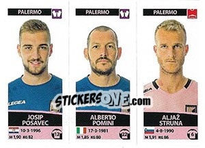 Sticker Josip Posavec / Alberto Pomini / Aljaž Struna - Calciatori 2017-2018 n. 657 - Panini
