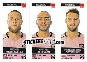 Sticker Michel Morganella - Haitam Aleesami - Przemysław Szymiński - Calciatori 2017-2018 - Panini