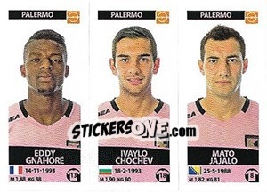 Sticker Eddy Gnahoré / Ivaylo Chochev / Mato Jajalo - Calciatori 2017-2018 - Panini