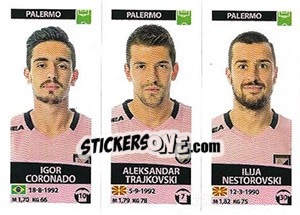 Sticker Igor Coronado / Aleksandar Trajkovski / Ilija Nestorovski - Calciatori 2017-2018 n. 662 - Panini