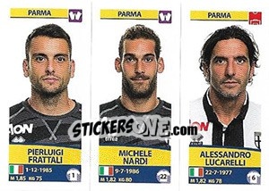 Sticker Pierluigi Frattali / Michele Nardi / Alessandro Lucarelli - Calciatori 2017-2018 n. 664 - Panini