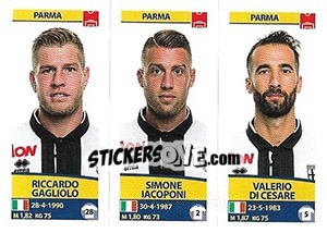 Sticker Riccardo Gagliolo / Simone Iacoponi / Valerio Di Cesare - Calciatori 2017-2018 n. 665 - Panini