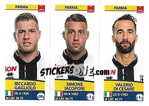 Cromo Riccardo Gagliolo / Simone Iacoponi / Valerio Di Cesare - Calciatori 2017-2018 - Panini