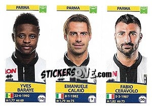 Sticker Yves Baraye - Emanuele Calaiò - Fabio Ceravolo - Calciatori 2017-2018 - Panini