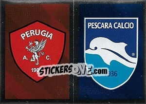 Cromo Scudetto Perugia - Scudetto Pescara - Calciatori 2017-2018 - Panini