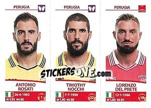 Sticker Antonio Rosati / Timothy Nocchi / Lorenzo Del Prete - Calciatori 2017-2018 n. 672 - Panini