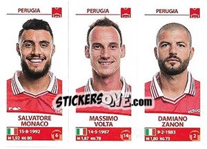 Sticker Salvatore Monaco / Massimo Volta / Damiano Zanon - Calciatori 2017-2018 n. 673 - Panini