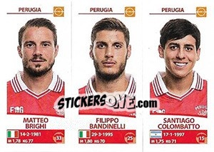 Sticker Matteo Brighi / Filippo Bandinelli / Santiago Colombatto - Calciatori 2017-2018 n. 675 - Panini