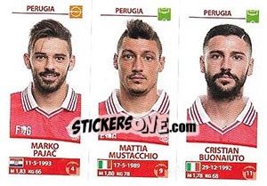 Sticker Marko Pajac / Mattia Mustacchio / Cristian Buonaiuto - Calciatori 2017-2018 n. 676 - Panini