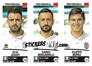 Figurina Elia Legati / Dario Bergamelli / Filippo Berra - Calciatori 2017-2018 - Panini