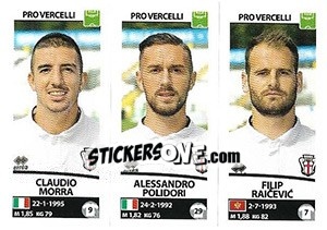 Sticker Claudio Morra / Alessandro Polidori / Filip Raicevic - Calciatori 2017-2018 - Panini