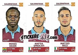 Sticker Moses Odjer / Mattia Sprocati / Matteo Ricci - Calciatori 2017-2018 n. 697 - Panini