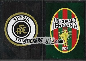 Sticker Scudetto Spezia - Scudetto Ternana - Calciatori 2017-2018 n. 700 - Panini