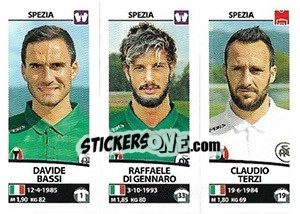 Sticker Davide Bassi / Raffaele Di Gennaro / Claudio Terzi - Calciatori 2017-2018 - Panini