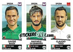 Sticker Davide Bassi / Raffaele Di Gennaro / Claudio Terzi - Calciatori 2017-2018 n. 702 - Panini