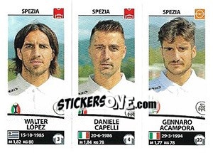 Sticker Walter López / Daniele Capelli / Gennaro Acampora - Calciatori 2017-2018 n. 704 - Panini