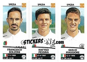 Sticker Francesco Bolzoni / Matteo Pessina / Giulio Maggiore - Calciatori 2017-2018 n. 705 - Panini