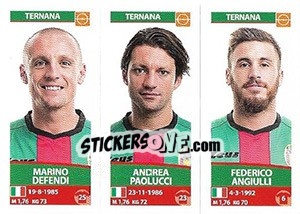 Sticker Marino Defendi / Andrea Paolucci / Federico Angiulli - Calciatori 2017-2018 n. 712 - Panini