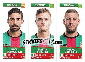 Sticker Luca Tremolada / Mattia Finotto / Mirko Carretta - Calciatori 2017-2018 n. 713 - Panini