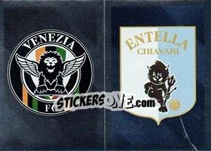 Sticker Scudetto Venezia - Scudetto Virtus Entella - Calciatori 2017-2018 n. 715 - Panini